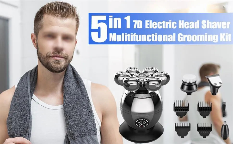 Advanced 7D Floating Cutter Electric Shaver with Charging Base