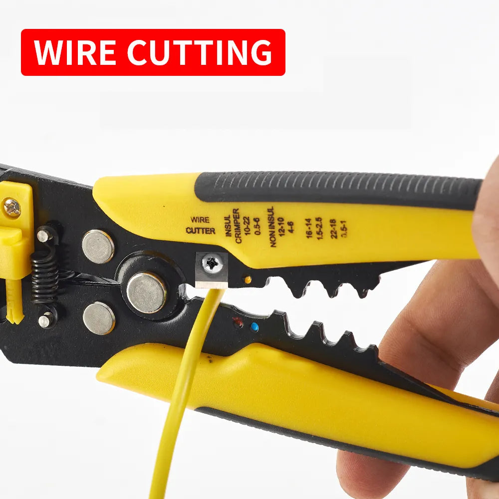 Versatile Cable Tool: Strip, Crimp, Cut, Adjust